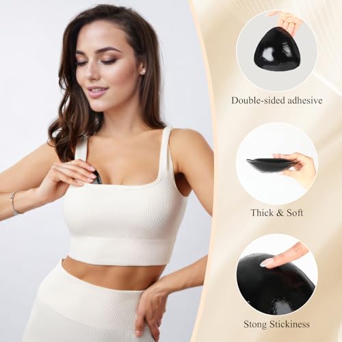 Double-Sided Sticky Bra Pads - Sticky Bra Inserts Lightweight and Natural Looking Breast Enhancers for The Perfect Lift2