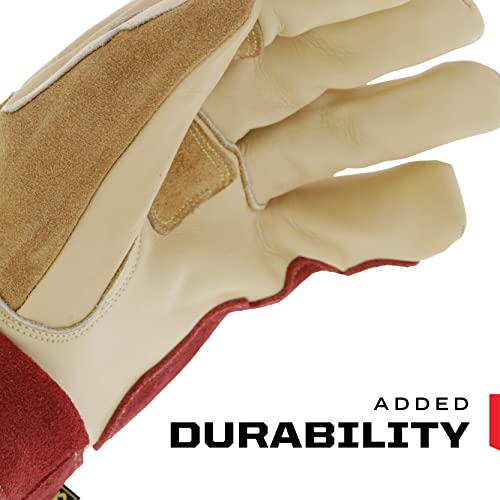 Mechanix Wear: Flux Stick + Mig Welding Gloves, Durahide Cow Leather, Heat Resistance, Dupont Kevlar Stitched For Added Durability, Safety Gloves, Designed For High Heat Welding (Brown, Medium) #TOP3