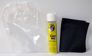 Smittys Glass Wax and Screen Cleaner with Carrying Pouch, Bottle and Cloth Cleaner