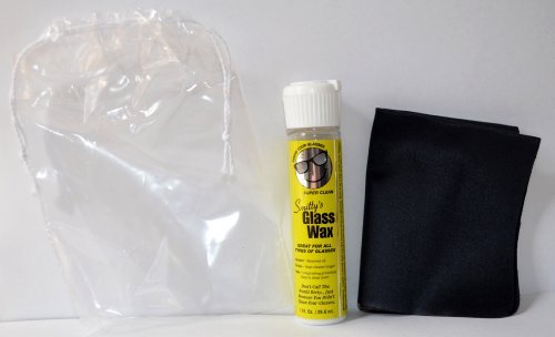 Smittys Glass Wax and Screen Cleaner with Carrying Pouch, Bottle and Cloth Cleaner