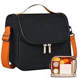 Bolsa Térmica Lancheira Com Alça Transversal Para Marmitas e Lanches - Porta Refeições Moderno e Compacto de Trabalho Passeios e Academia Fitness