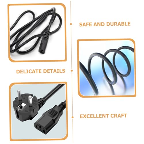Cable de alimentación de 2 clavijas Angoily de 1 metro para sustituir cables dañados 3