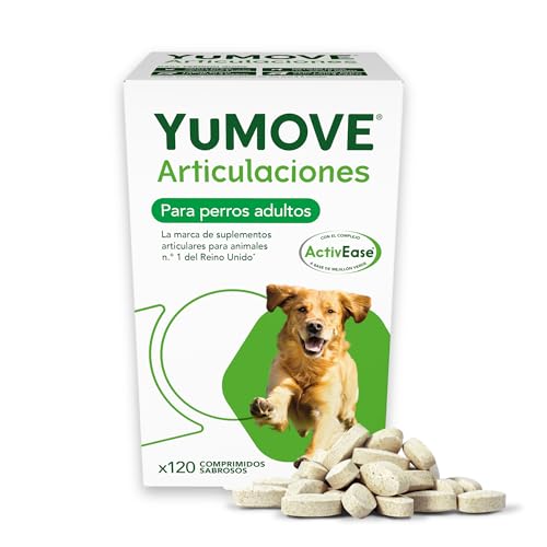 YuMOVE Articulaciones y Condroprotector Perros Adultos 6-8 Años, 120 Comprimidos, Apoya la Movilidad y Refuerza Las Articulaciones con Glucosamina, Condroitina y Ácido Hialurónico
