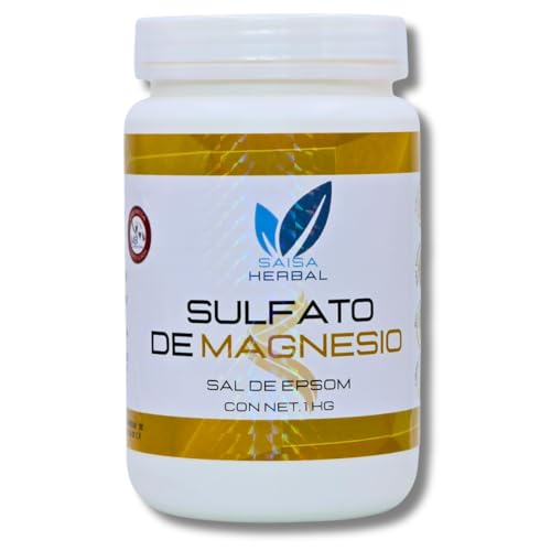 Vitamínicos, Sal de Epsom (Sulfato de Magnesio) 1 Kg. 100% Puro