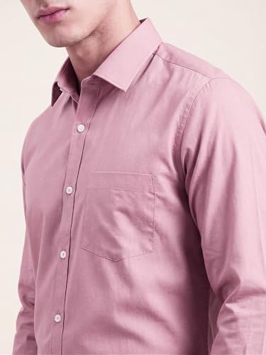 Image of Cozytton Men's Pure Cotton Solid Stylish Casual & Formal Wear Shirt | Stylish Regular Fit Full Sleeve Comfortable Office Party Trendy Shirt - Multi Color