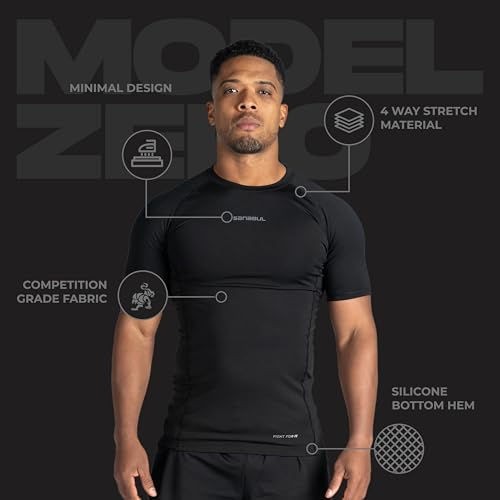 Sanabul Model Zero Rash Guard Short Sleeve Compression Shirts for Men | MMA BJJ T Shirt | Workout Cross Training Rash Guard4