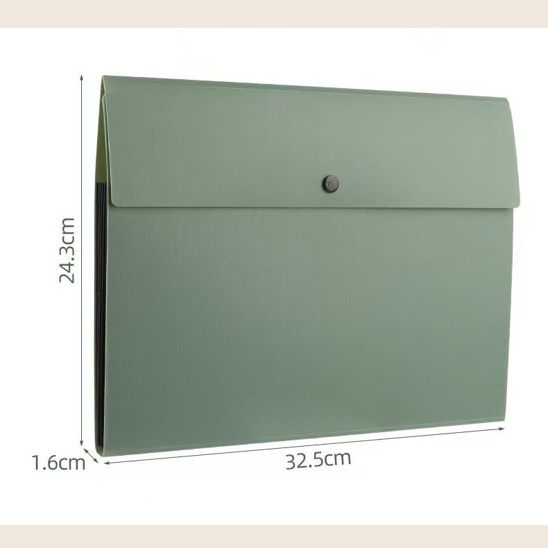 Dossier accordéon compartimenté classeur archives portable couleur argent - 4