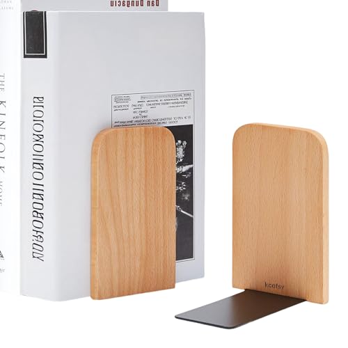 KCatsy Wooden Bookends 2 Pieces (1 Pair) Beech Wood 17 x 12 x 10.5 cm - Bookends KCatsy Wooden Bookends 2 Pieces (1 Pair) Beech Wood 17 x 12 x 10.5 cm - Bookends