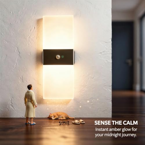 Aplique de pared con sensor de movimiento luz recargable táctil dormitorio 6
