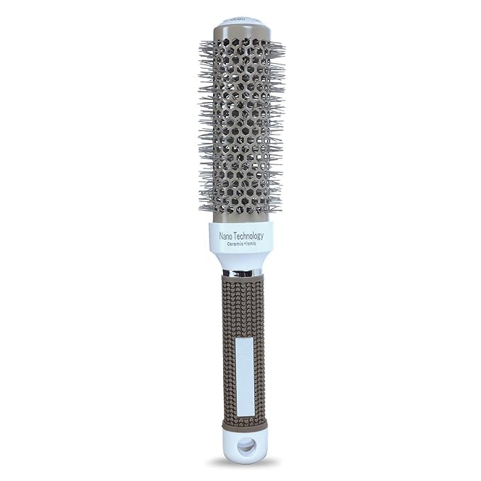 round hair brush with boar bristles, 32 mm, nano thermal ceramic & ionic technology for styling