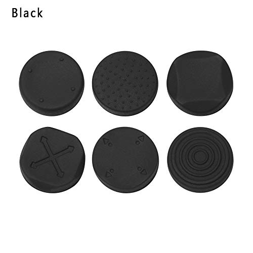 Image of 6Pcs Joystick Grip Cover Protective Sleeve for PSV Analog Controller Replacement Parts (Black)