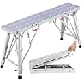 Portable Scaffolding Equipment with Non-Slip Feet, Scaffolding Ladder Adjustable Height, Multipurpose Folding Work Platform Scaffold Tower Stool Bench for Painting, Car Washing, Cleaning