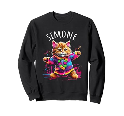 Simone Dancing Kitty - Gato para niñas, diseño de gato Sudadera