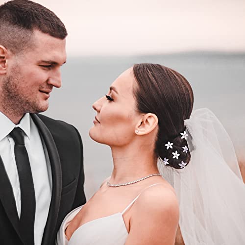 30 Pcs Bride Wedding Hair Pins Purple Flower Bridal Head Clip Crystal Rhinestone Hair Barrettes U-Shape Hair Clips Hair Accessories For Bridal Wedding Women #TOP5