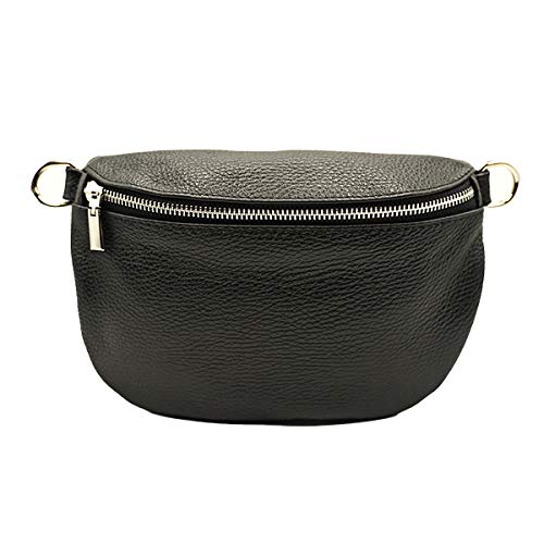 OOG Ledertasche Made in Italy Damen Kleine Umhängetasche Schultertasche Handy Tasche Umhängetasche Leder Tasche Umhängetasche Cross-Body Geldbörse Brieftasche in Black Schwarz Ledertasche Cover