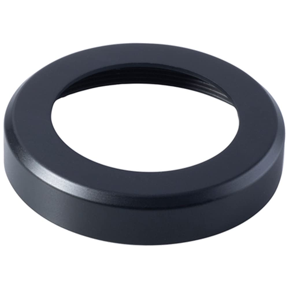 Loops Pair Screw On Round Rose Cover Plates 50Mm Diameter 10Mm Depth Matt Black