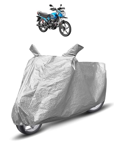 Image of Auto Hub Waterproof Bike Cover Compatible with Hero Passion Pro Dustproof, UV Protection Two Wheeler Bike Passion Pro Cover - Metallic Silver