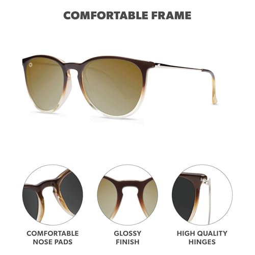 Image of Knockaround Round Trendy Polarized Sunglasses for Women - UV Protection