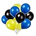 Party Balloons,100-Pack,12-Inchï¼ŒYellow blue black