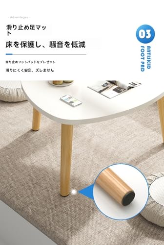 GRSMISローテーブル 和風 丸型 ロー脚 木製 北欧風 おしゃれ 多機能 サイドテーブル 一人暮らし リビング 脚付き 小型 省スペース コンパクト 組み立て簡単 持ち運び便利 快適な家 寝室 バルコニー 軽食 朝食 (ナチュラルラウンド,40*40*30cm) (40X40X30CM,ラウンド-ウォールナット) [5]