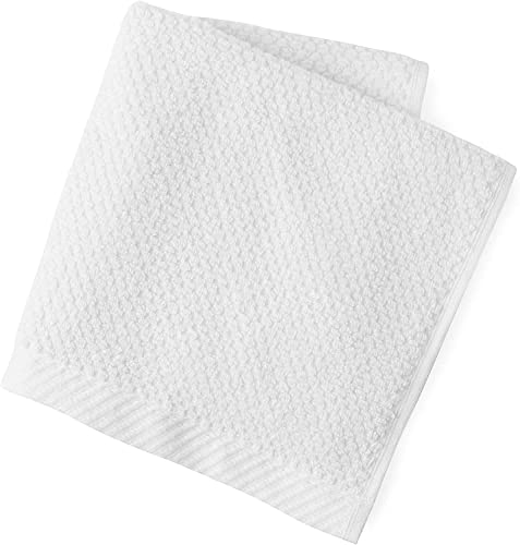 Welhome Franklin Premium | 2 Bath Towels 2 Hand Towels 2 Washcloths |Popcorn Textured White Bathroom Towels Set | Hotel & Spa Towels For Bathroom |Soft & Absorbent | 100% Cotton 6 Piece Bath Linen Set #TOP6