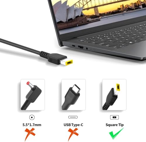 Image of WeFly 170W 20V 8.5A USB Laptop Adapter Charger for Lenovo Legion 5 S7 5P Y520 Y530 Y540 Y700 Y720 Y730 Y7000 Y7000P Thinkpad P50 P51 P52 P53 P70 P71 P73 W540 W541 T540P ADL170NLC3A Laptop Adapter