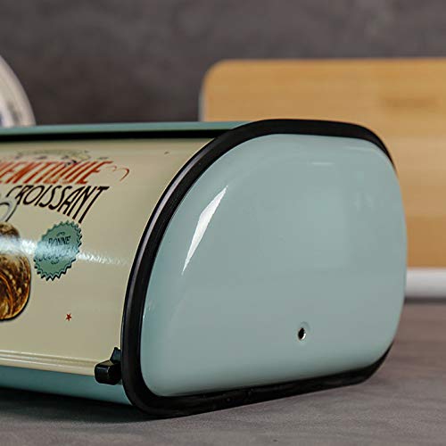 Pengke Stainless Steel Bread Box For Kitchen,Metal Bread Bin,Bread Storage Bread Holder For Counter,12.6 X8.7 X5.5 Inch,Blue Pack Of 1 #TOP3