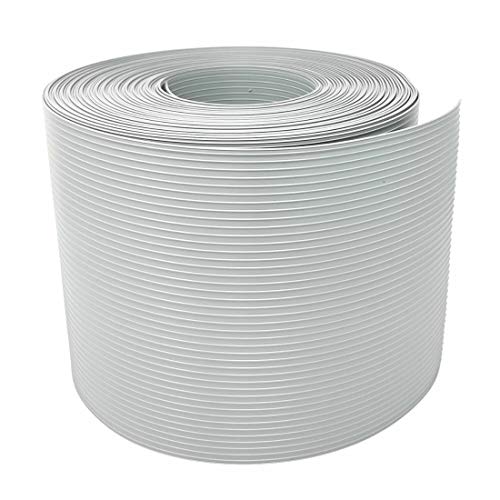 Zaun Sichtschutzstreifen – 26 m lang, 19 cm hoch, Grau, idealer Sichtschutz für Gartenzaun, Doppelstabmattenzaun, FORTENA