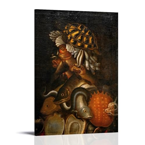 Toile Arcimboldo 60x90 cm avec cadre pour décoration de salon