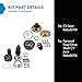 TRQ Front Drive Shaft CV Joint Rebuild 2 Piece Kit Set for 1999-2004 Jeep Grand Cherokee with Quadra-Drive 4WD / 2002-2007 Jeep Liberty