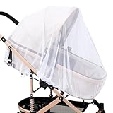 Pram Mosquito Net, Universal Stroller Mosquito Elastic and Breathable Fly Bug Insect Net for Pushchair buggy carrycot bed stroller bassinet basket jogger Travel cot