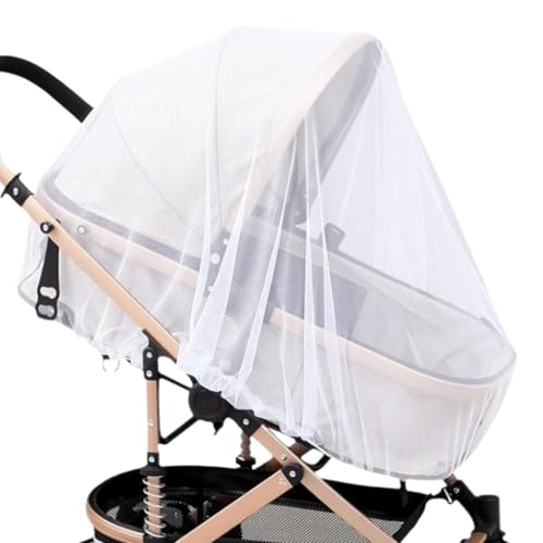 Pram Mosquito Net, Universal Stroller Mosquito Elastic and Breathable Fly Bug Insect Net for Pushchair buggy carrycot bed stroller bassinet basket jogger Travel cot