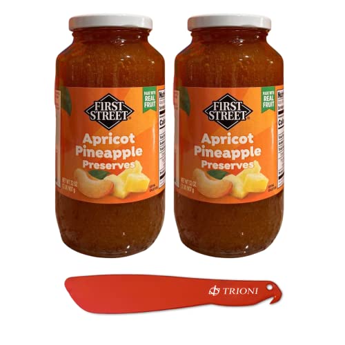 Apricot Pineapple Preserves Bundle Contains Of Two (2) 32 Oz Jar Of Apricot Pineapple Preserves First Street A Spreadable Fruit Along With Our Trioni Multi Purpose Sandwich Spreader! #TOP22