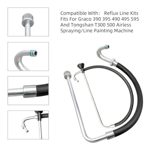 Image of 2026 New Suction Hose and Reflux Line Sets+235014 Prime Spray Valve Kit | Compatible With Graco 390 395 490 495 595 And 235014 Prime Spray Valve Kit Fits For Graco 210 230 390 395 490 495 595 3400