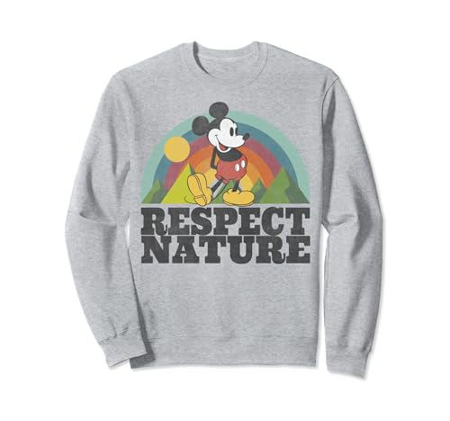 Sweatshirt Mickey Mouse imprimé arc-en-ciel avec finitions premium