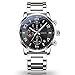 KASHIDUN Men's Watches Luxury Sports Casual Quartz Wristwatches Waterproof Chronograph Calendar Date Stainless Steel Band Black Color (G Silver Black)