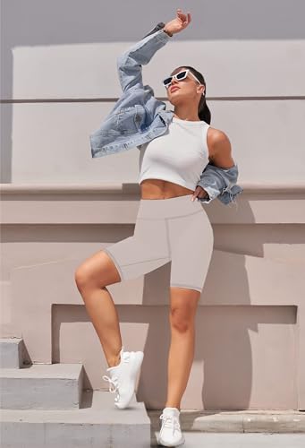 Image of Cycling Shorts for Women | High Waist Activewear Shorts | Knee Length Shorts | Workout Shorts for Women | Yoga Shorts
