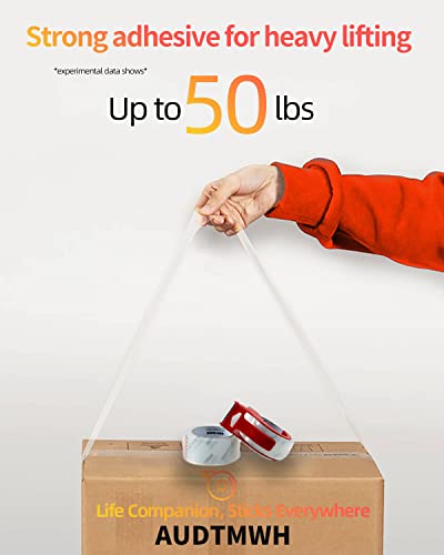 Audtmwh Clear Packing Tape, Heavy Duty Packaging Tape Designed For Packing, Moving, Shipping And Mailing,1.88" X 63 Yds, 2 Rolls W/1 Dispenser #TOP2