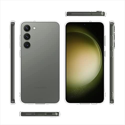 Image of NISHTECH for Samsung Galaxy S23 5G (2023) Premium Transparent Hybrid Soft Slim Dust Proof Back Case Cover with Camera Protection