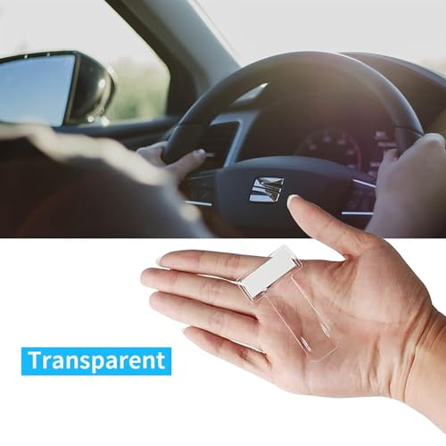 Lunpog 4 Stück Ticket Halterung Auto, Transparente Auto Halter Clip,parkscheinhalter Clip,Parkausweishalter,parkscheinhalter windschutzscheibe,Selbstklebend Tickets Clips für Parkschein