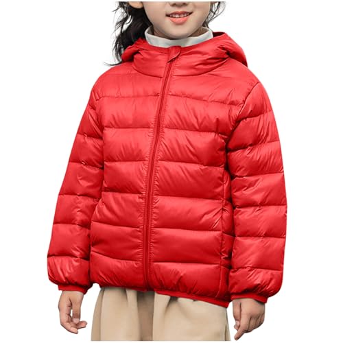 Youth Puffer Jacket Lightweight Winter Warmth Long Sleeve Coat Kids Soft Comfortable Quilted Down Jacket with Hood