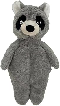 Pet Lou Floppy Raccoon Plush Squeker Dog Toy, 13-inch Height