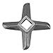 Cross-Shaped Professional Stainless Steel Kitchen Food Meat Grinder Blade Mincers Knife Cutter Replacement for Grinders(#32)