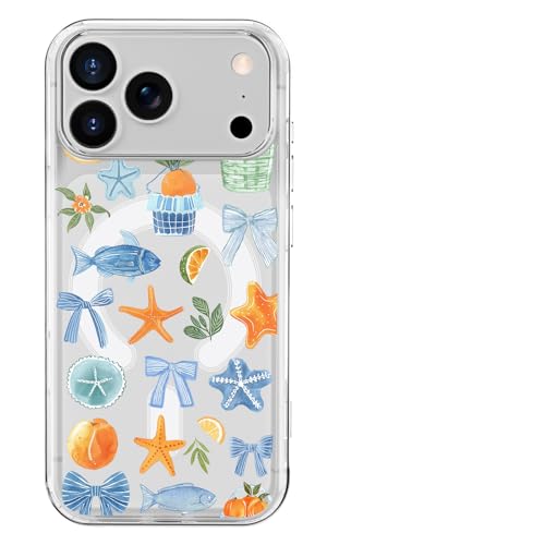 Coque iPhone 17 Pro Max motif nœud orange cadeau idéal pour femmes et filles