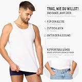 Ladeheid Podkoszulek Męski Bez Rękawów Bawełniana Bielizna Męska - Miękki, Wygodny Tank Top, Męska Bielizna, Podkoszulki Męskie Zestaw 3 Sztuki LA40-258 (Biały, XXL)
