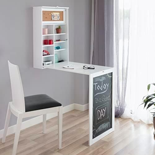InnovaGoods Tisch, Holz, Weiß, 80x50x18 cm Weiß 80x50x18 cm