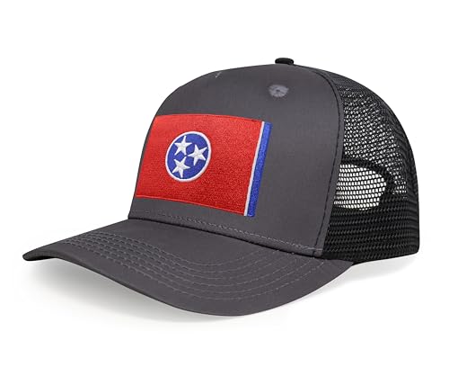 Image of International Tie State Hat for Men and Women, Adjustable Snapback Trucker Baseball Cap with Embroidered Patch