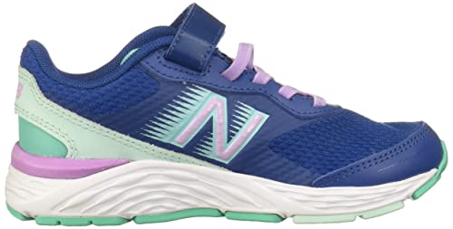 New Balance Kid's 680 V6 Hook And Loop Running Shoe, Captain Blue/Dark Violet Glo/White Mint, 5.5 X-Wide Toddler #TOP5