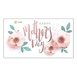 PAPABA Décalque en vinyle, autocollant mural de fleurs de fête des mères, facile à appliquer