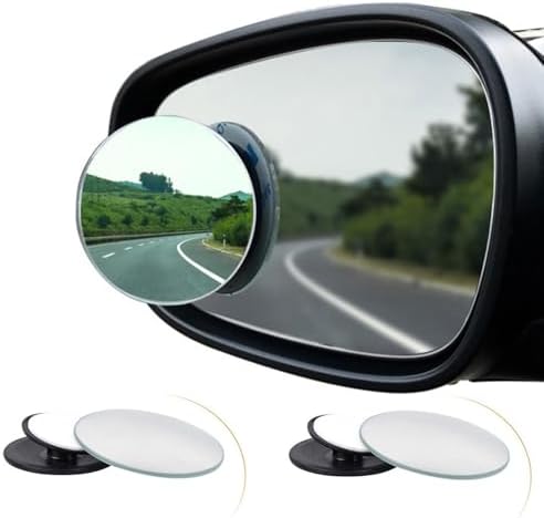 2 Pcs Espejo Retrovisor de Punto Ciego, Rimless HD Cristal Gran A...
